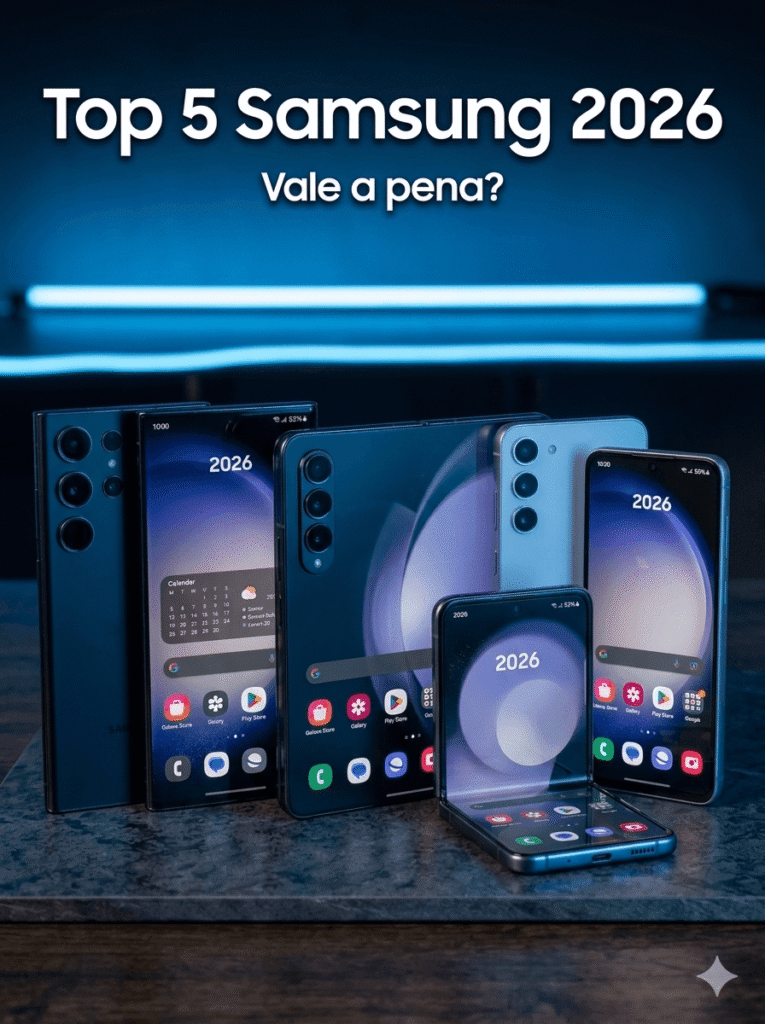 Melhores celulares Samsung em 2026: Top 5 que valem a pena