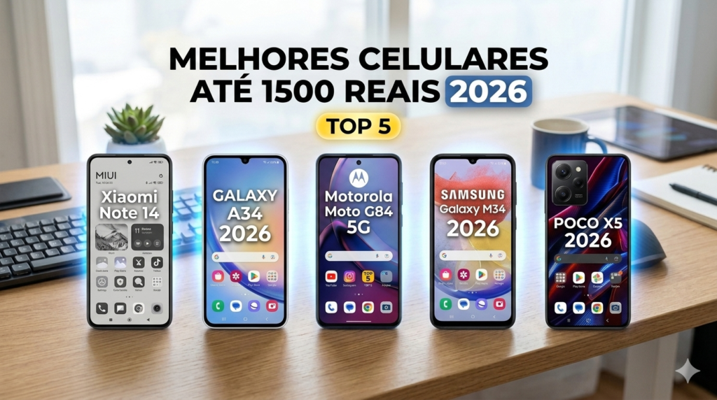 Melhores celulares até 1500 reais em 2026: 5 opções que valem muito a pena