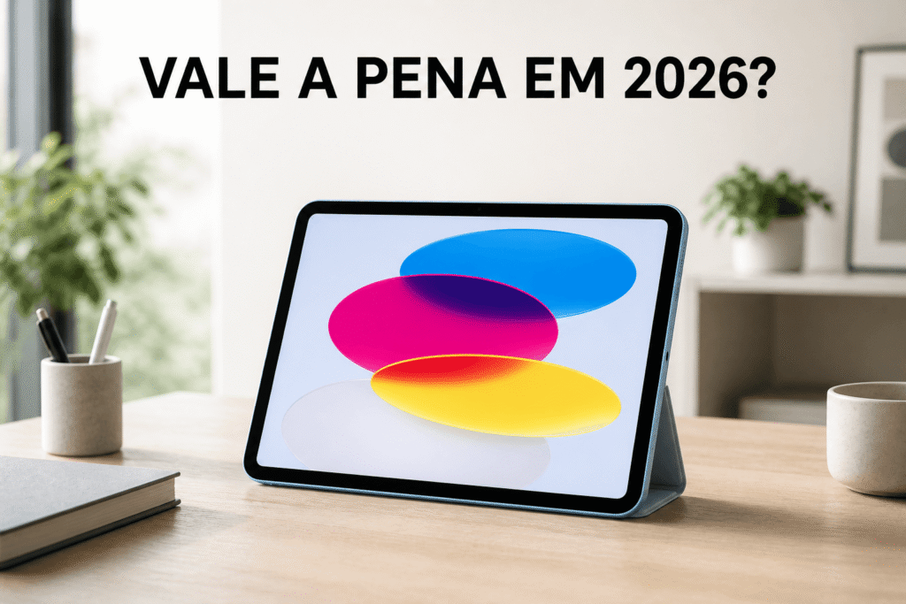 iPad 10 vale a pena em 2026? Veja desempenho, bateria e se ainda compensa comprar.