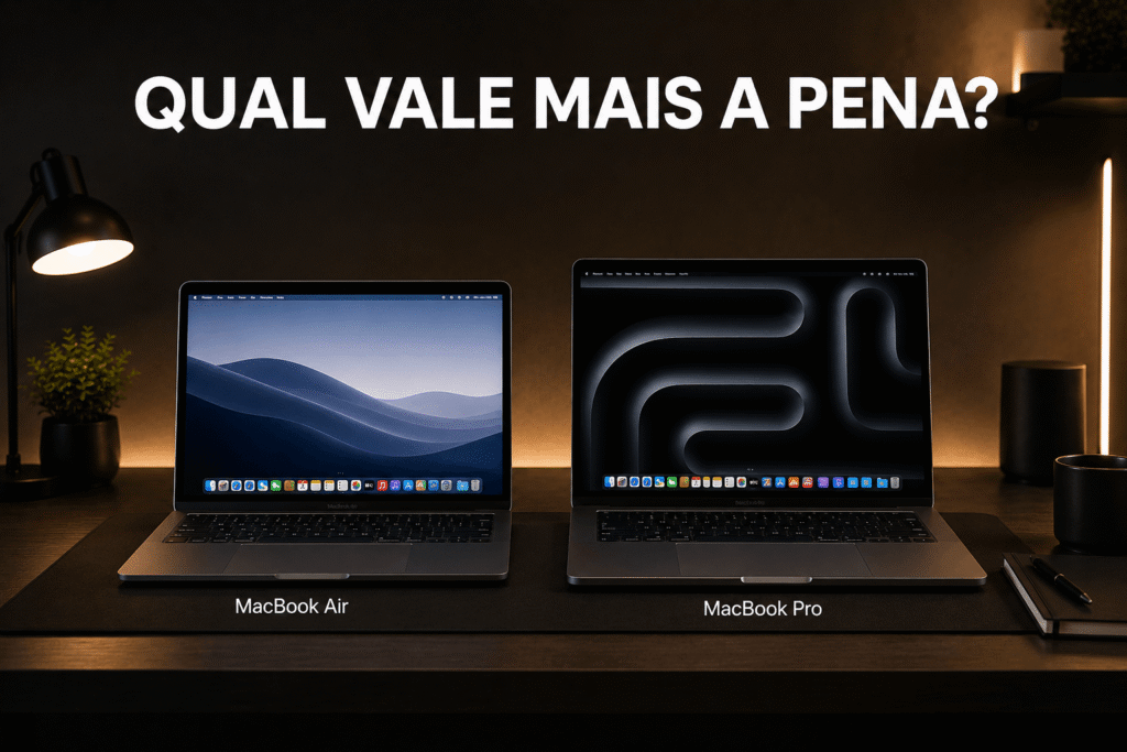 MacBook Air ou Pro: qual vale mais a pena em 2026?