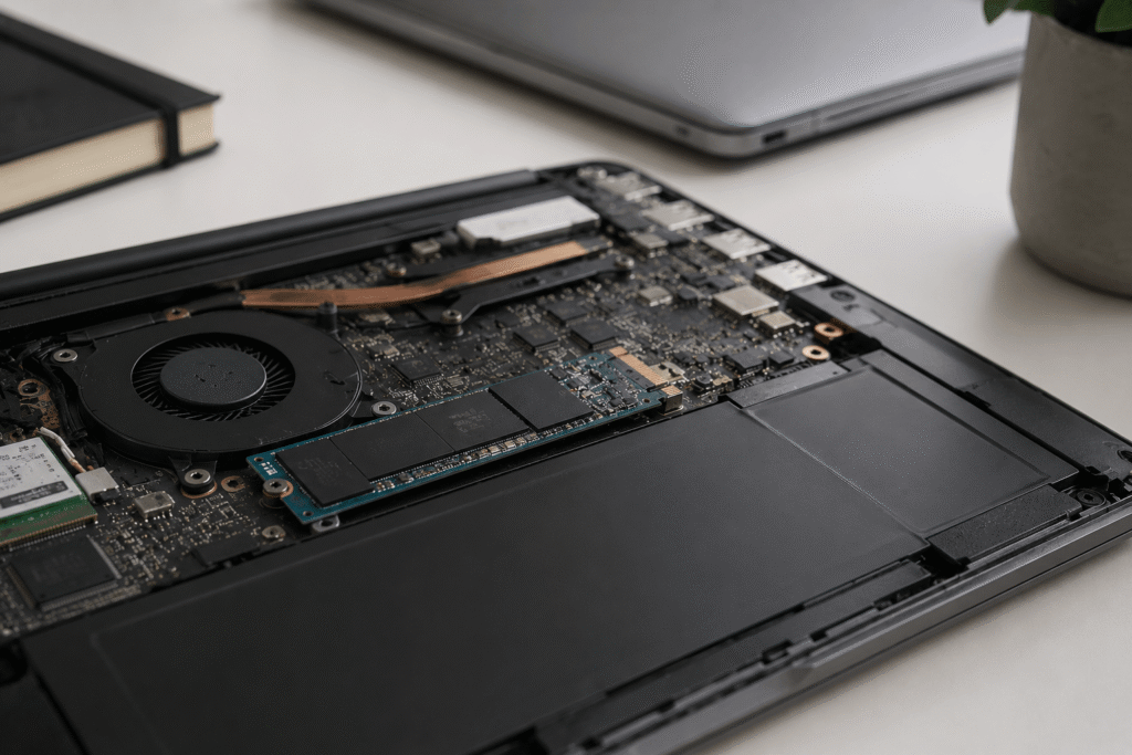SSD de 256 GB, 512 GB e 1 TB comparados em análise de armazenamento para notebooks em 2026